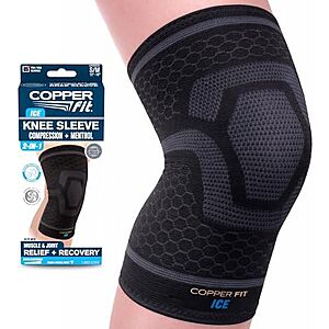 [NEW] $3 | Copper Fit ICE Knee Compression Sleeve Infused with Menthol at Amazon
