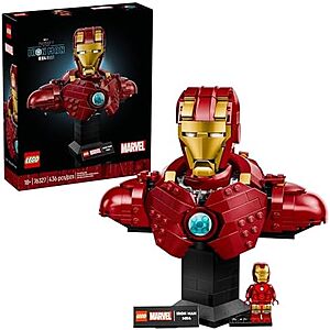 $36.99** | 436-Piece LEGO Marvel Super Heroes: Busts - Iron Man MK4 Bust (76327, 2025) at Amazon