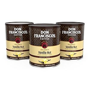 [SnS, AC] $13.48* | 3-Pk 10-Oz Don Francisco's Premium Vanilla Nut Ground Flavored Coffee at Amazon