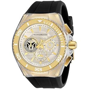 [NEW, AC] $125.99 | TechnoMarine Men's Cruise California Quartz Watch, Black, TM-118128 at Amazon