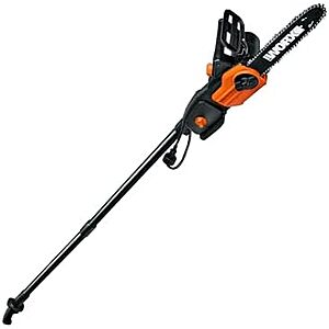 $79.99 | WORX Pole Saw, 8 Amp 10" Electric Pole Saw, Up to 10 ft., 28 ft/s chain speed, WG311 at Amazon