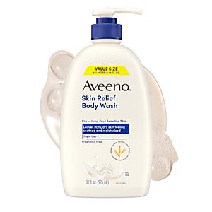 [SnS, AC] $4.80 | 33-Oz Aveeno Skin Relief Body Wash at Amazon