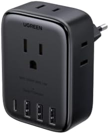$14.99 | UGREEN 20W 8-Port European Travel Plug Adapter GaN at Amazon