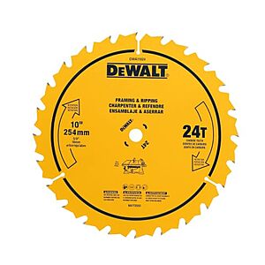 [NEW] $16.99 | DEWALT 10 in. 24 Tooth General Purpose Saw Blade, Ultra Sharp Carbide Table Saw Blade (DWA11024) at Amazon