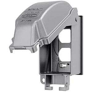 [NEW] $9.36 | TayMac RaynGuard 1-Gang Weatherproof In-Use Outlet Cover, Vertical, Gray at Amazon