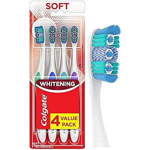 [SnS, AC] $4.99* | 4-Count Colgate 360 Optic White Whitening Toothbrush (Soft) at Amazon