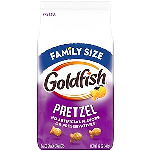 [SnS, AC] $6.96* | 3 &times; 12-Oz Family Size Goldfish Pretzel Crackers ($2.32 each) at Amazon