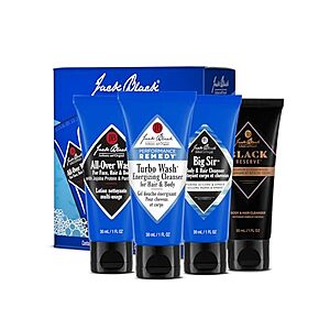 $6 | 4-Pack 1-Oz Jack Black Body & Hair Cleanser Collection Set for Men at Amazon