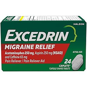 [SnS, AC] $2.48* | 24-Count Excedrin Migraine Relief Caplets at Amazon