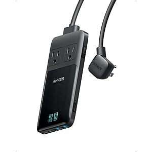$59.99* | 140W Anker Prime Flat Plug Power Strip w/ 5' Extension (2 AC, 2 USB-A & 2 USB-C) at Amazon