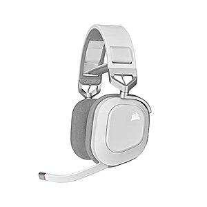 [NEW] $89.99 | Corsair HS80 RGB Wireless Multiplatform Gaming Headset - PC, Mac, PS5, PS4 - White at Amazon