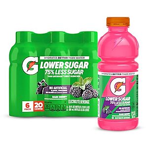 [NEW, SnS] $3.77 | 6-Pack 20-Oz Gatorade Lower Sugar Sports Drink (Rain Berry) at Amazon
