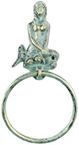 [NEW] $4.99 | Antique Bronze Cast Iron Mermaid Towel Holder 8.5 Inch - Mermaid Decoration - Metal Wall Art at Amazon