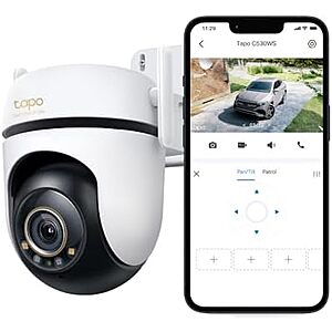 $55.99* | Tapo 3K 5MP Outdoor Pan/Tilt Security Wi-Fi Camera w/ 360&deg; View & Motion Tracking at Amazon