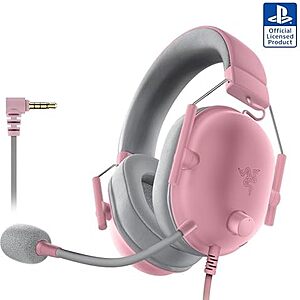 [AC] $26.99* | 3.5-mm Razer BlackShark V2 X PlayStation Gaming Headset (Quartz Pink) at Amazon