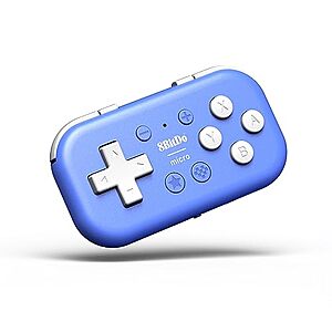 $15.65* | 8Bitdo Micro Bluetooth Gamepad Pocket-sized Mini Controller (Blue) at Amazon