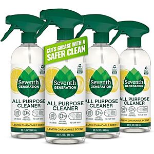 [SnS, AC] $9.84* | 4-Pack 23-Ounce Seventh Generation All Purpose Cleaning Spray (Lemon Chamomile) at Amazon