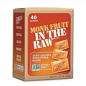 [SnS] $2.03* | 40 Packets Monk Fruit In the Raw Natural Monk Fruit Sweetenerl (Sugar-Free) at Amazon