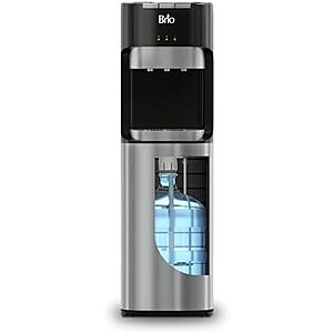 $149.99 | Brio Bottom Loading 5-Gallon Water Cooler Dispenser w/ 3 Temperatures & LED Display (Black/Stainless Steel) at Amazon