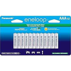 $21.71* | 12-Pack Panasonic Eneloop AAA 850mAh Ni-Mh Pre-Charged Rechargeable Batteries at Amazon ($1.81 each)
