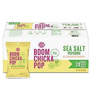 [NEW] $10.77 | 24-Pack 0.6-Oz BOOMCHICKAPOP Popcorn (Sea-Salt) at Amazon (44.9￠ each)