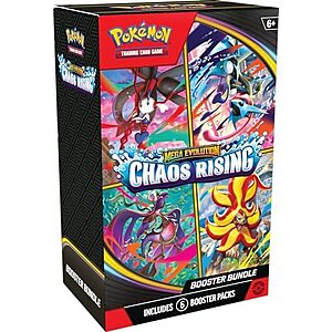 [NEW] $31.99 | Pok&eacute;mon TCG: Mega Evolution&mdash;Chaos Rising Booster Bundle at Amazon
