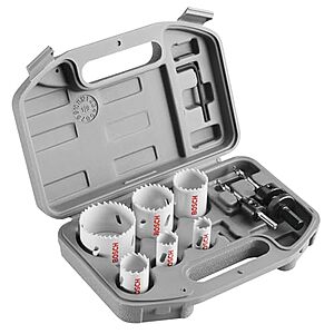 [NEW] $37.49 | Bosch HSBIM9 9 pc. General-Purpose Bi-Metal Hole Saw Kit at Amazon