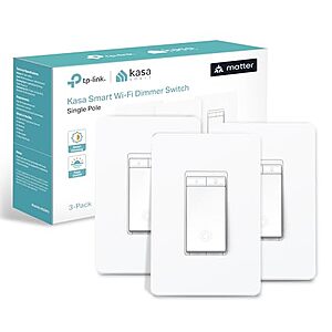 $38.49 | 3-Pack Kasa Smart Matter Smart Dimmer Switch at Amazon ($12.83 each)