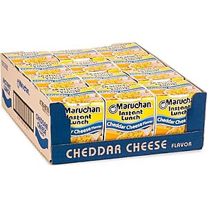 [SnS, AC] $6.15 | 12-Pack 2.25-Oz Maruchan Instant Lunch (Chedder Cheese) at Amazon (51.3￠ each)