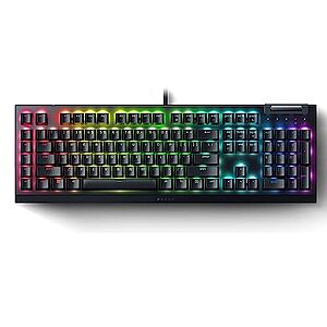 $89.99* | Razer BlackWidow V4 X Mechanical Gaming Keyboard w/ Yellow Linear Switches at Amazon