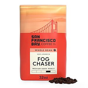 [SnS, AC] $26.59* | 2 &times; 2-Lb San Francisco Bay Whole Bean Coffee (Fog Chaser) ($13.29 each) at Amazon