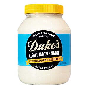 $4.47 | 30-Oz DUKE'S Light Mayonnaise Jar at Amazon