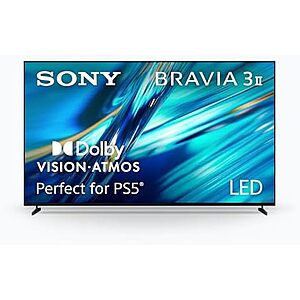 [NEW] $2498 | Sony 100 Inch BRAVIA 3 II LED 4K HDR Smart Google TV with Gemini K100XR30M2 at Amazon