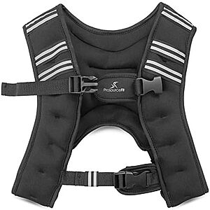 $17.10 | 12-Lb ProsourceFit Exercise Weighted Training Vest (Black) at Amazon