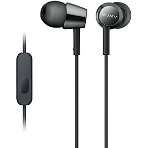 $19.99 | Sony MDREX155AP in-Ear Earbud Headphones/Headset (Black) at Amazon