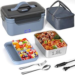 [AC] $14.99* | Monteka 100W Electric Lunch Box Food Heater w/ 1.8L Stainless Steel Container at Amazon