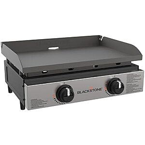 [AC] $102.61 | 22" Blackstone Tabletop Griddle w/ Stainless Steel Faceplate (Black) at Amazon