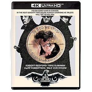 $13.85* | 3 Days of the Condor (4K Ultra HD + Blu-ray) at Amazon