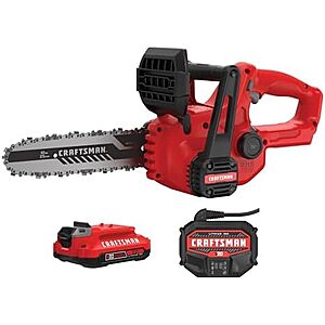 $111* | Craftsman V20 CMCCS610D1 10 in. Chainsaw w/ Battery & Charger at Amazon