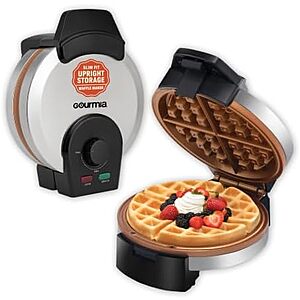 $24.93 | Gourmia Belgian Waffle Maker, Stainless Steel at Amazon