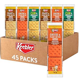 [SnS, AC] $20.58* | 2 &times; 45-Pack 1.38-Oz Keebler Sandwich Crackers (Variety Pack) ($10.29 each) at Amazon