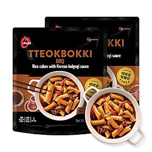 [SnS] $4.79* | 2-Pack O'Food Tteokbooki Authentic Korean Rice Cakes (BBQ) at Amazon