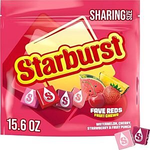[SnS] $3.32 | 15.6-Oz Starburst FaveREDS Fruit Chews Chewy Candy at Amazon