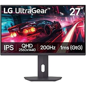 $169.99 | LG 27G610A-B 27-inch Ultragear QHD IPS Gaming Monitor, 200Hz, 1ms at Amazon