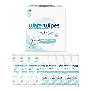 [SnS, AC] $8.23 | 8-Pack 28-Count WaterWipes On The Go Wipes (Unscented) at Amazon