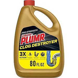 [SnS] $7.30* | 80-oz Liquid-Plumr Pro-Strength Full Clog Destroyer at Amazon