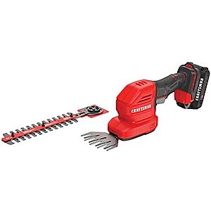 $69 | CRAFTSMAN V20 Cordless Handheld Grass Trimmer and Mini Hedge Trimmer Kit (CMCSS800C1) at Amazon
