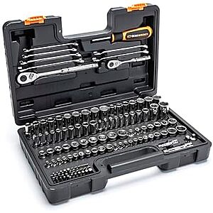 [NEW] $87 | 121-Piece GEARWRENCH 72T SAE/Metric Mechanics Hand Tool Set (GW72SCBMTS) at Amazon
