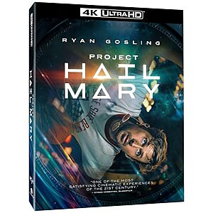$24.95* | Pre-Order: Project Hail Mary (4K Ultra HD) at Amazon