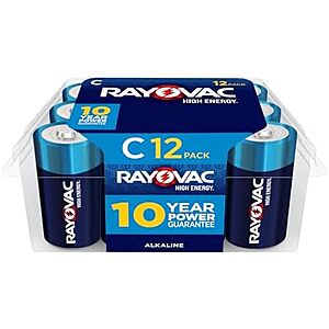 [SnS, AC] $5.49 | 12-Count Rayovac C Batteries at Amazon (45.8￠ each)